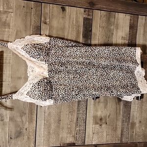 Victoria Secret sexy animal print short night gown tag says L but this is more M